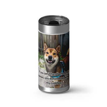 KotaCertified Custom Tumbler wrap on a brushed stainless Wrapware tumbler