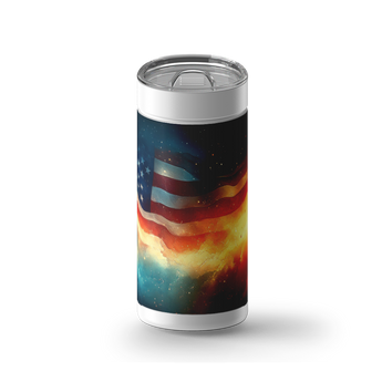 L.O.V.E. America! wrap on a white ceramic Wrapware tumbler