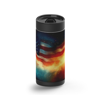 L.O.V.E. America! wrap on a black ceramic Wrapware tumbler