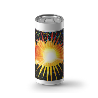 Let the Sun Shine In wrap on a white ceramic Wrapware tumbler