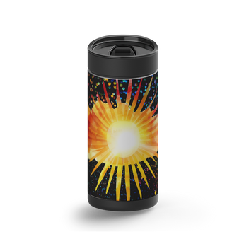 Let the Sun Shine In wrap on a black ceramic Wrapware tumbler