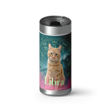 Libra Zodicat Custom Tumbler wrap on a brushed stainless Wrapware tumbler