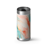 Light Blue Marble 1 wrap on a brushed stainless Wrapware tumbler