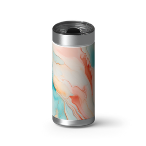 Light Blue Marble 1 wrap on a brushed stainless Wrapware tumbler