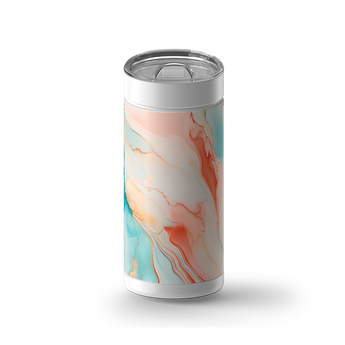 Light Blue Marble 1 wrap on a white ceramic Wrapware tumbler