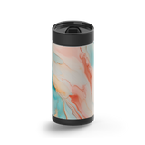 Light Blue Marble 1 wrap on a black ceramic Wrapware tumbler