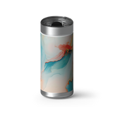 Light Blue Marble 2 wrap on a brushed stainless Wrapware tumbler