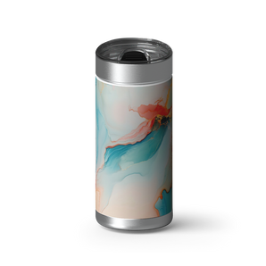 Light Blue Marble 2 wrap on a brushed stainless Wrapware tumbler