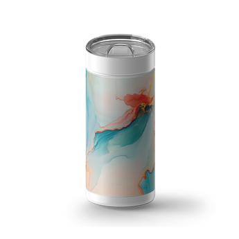 Light Blue Marble 2 wrap on a white ceramic Wrapware tumbler