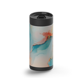 Light Blue Marble 2 wrap on a black ceramic Wrapware tumbler