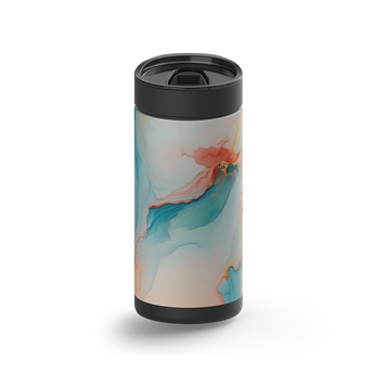 Light Blue Marble 2 wrap on a black ceramic Wrapware tumbler