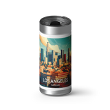 Los Angeles Travel Poster wrap on a brushed stainless Wrapware tumbler