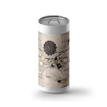 love. wrap on a white ceramic Wrapware tumbler