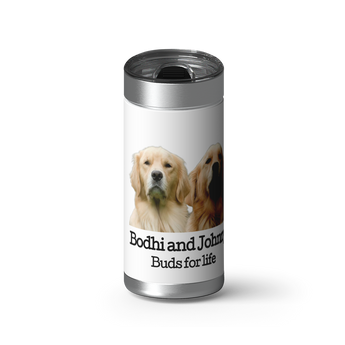 Dog Lover Photo Filters Custom Tumbler wrap on a brushed stainless Wrapware tumbler