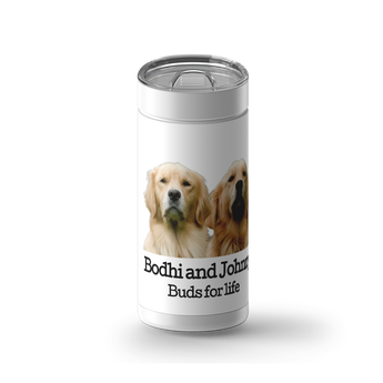 Dog Lover Photo Filters Custom Tumbler wrap on a white ceramic Wrapware tumbler