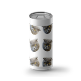 Cat Lover Photo Filter Custom Tumbler wrap on a white ceramic Wrapware tumbler