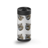 Cat Lover Photo Filter Custom Tumbler wrap on a black ceramic Wrapware tumbler