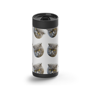 Cat Lover Photo Filter Custom Tumbler wrap on a black ceramic Wrapware tumbler