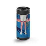 Match Point wrap on a black ceramic Wrapware tumbler