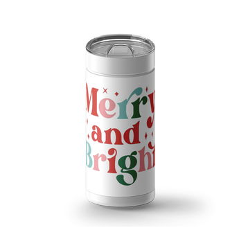 Merry and Bright wrap on a white ceramic Wrapware tumbler