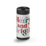 Merry and Bright wrap on a black ceramic Wrapware tumbler