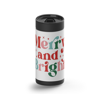 Merry and Bright wrap on a black ceramic Wrapware tumbler