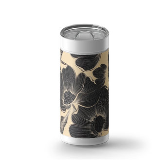Midnight Bloom wrap on a white ceramic Wrapware tumbler