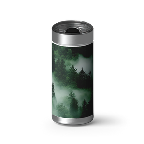 Misty Pines wrap on a brushed stainless Wrapware tumbler