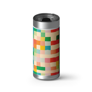 Modern Patchwork wrap on a brushed stainless Wrapware tumbler