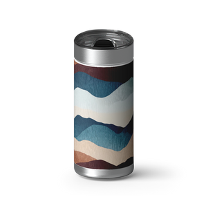 Mountain Hues wrap on a brushed stainless Wrapware tumbler