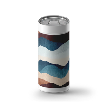 Mountain Hues wrap on a white ceramic Wrapware tumbler