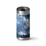 Mountain Peaks wrap on a brushed stainless Wrapware tumbler