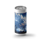 Mountain Peaks wrap on a white ceramic Wrapware tumbler