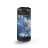 Mountain Peaks wrap on a black ceramic Wrapware tumbler