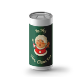 Mrs Claus Era - Green wrap on a white ceramic Wrapware tumbler