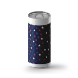 Navy Star Pattern wrap on a white ceramic Wrapware tumbler