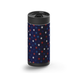 Navy Star Pattern wrap on a black ceramic Wrapware tumbler