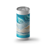 Ocean Bliss wrap on a white ceramic Wrapware tumbler