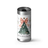 Oh Come Let Us Adore wrap on a brushed stainless Wrapware tumbler