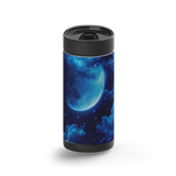 Once In A Blue Moon wrap on a black ceramic Wrapware tumbler