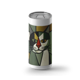 Picatto Kitty wrap on a white ceramic Wrapware tumbler