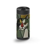 Picatto Kitty wrap on a black ceramic Wrapware tumbler