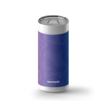 Wrapware Purple Pattern wrap on a white ceramic Wrapware tumbler