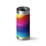 Rainbow Spiral wrap on a brushed stainless Wrapware tumbler