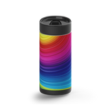 Rainbow Spiral wrap on a black ceramic Wrapware tumbler