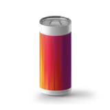 Rainbow Stripes wrap on a white ceramic Wrapware tumbler
