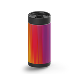 Rainbow Stripes wrap on a black ceramic Wrapware tumbler