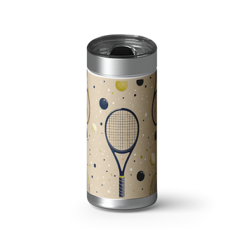 Rally Time wrap on a brushed stainless Wrapware tumbler