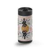 Rattle & Tat wrap on a black ceramic Wrapware tumbler