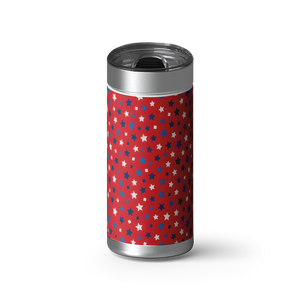 Red and Ready for Fireworks wrap on a brushed stainless Wrapware tumbler